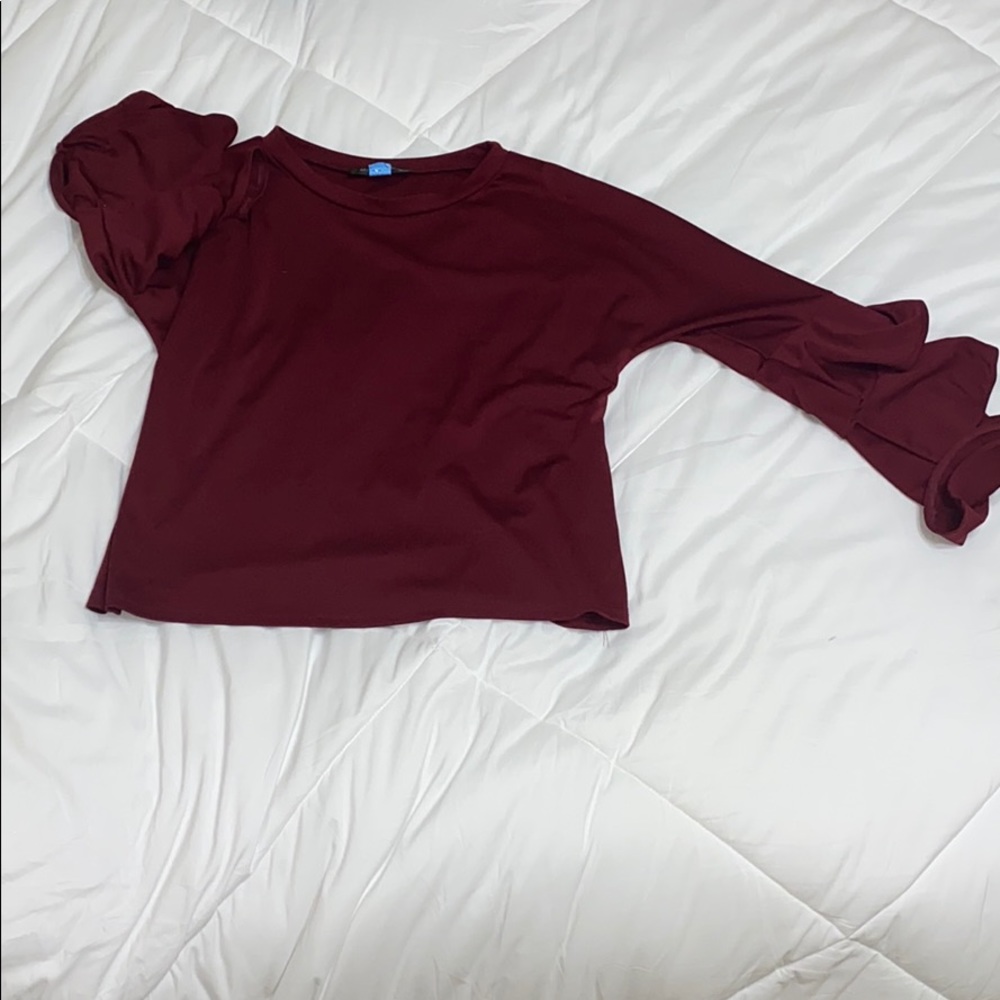 maroon blouse